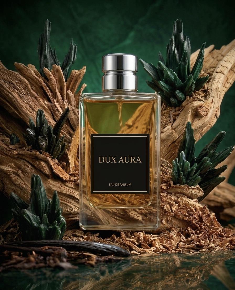 Dux Aura on green crystals and cedar bark